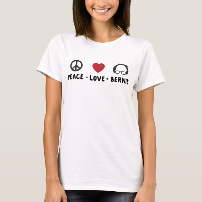 Camiseta Peace Love Bernie (Anverso)