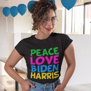 Camiseta Peace Love Biden Harris