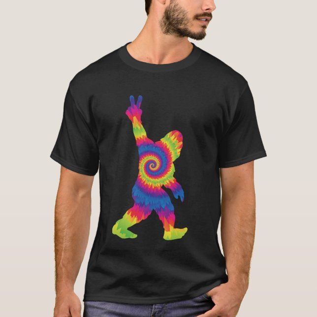 Camiseta Peace Love Bigfoot - Amantes de pie grande (Anverso)