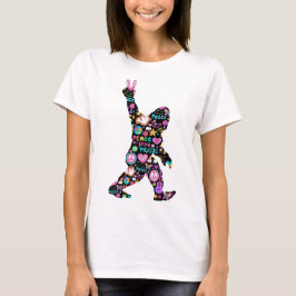 Camiseta Peace Love Bigfoot Hippie Funny Bigfoot Lover
