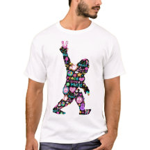 Peace Love Bigfoot Hippie Funny Bigfoot Lover