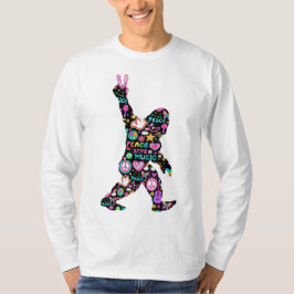 Camiseta Peace Love Bigfoot Hippie Funny Bigfoot Lover T-Sh