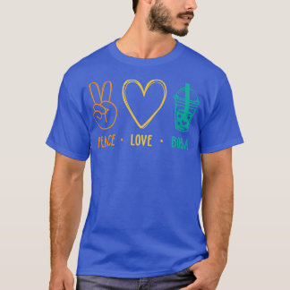 Camiseta Peace Love Boba Gráfico Tea Lover Tea Drinker Bubb