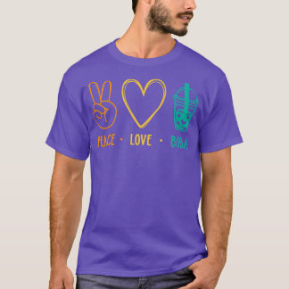Camiseta Peace Love Boba Gráfico Tea Lover Tea Drinker Bubb