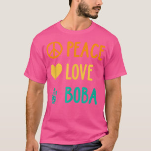 Camiseta Peace Love Boba Gráfico Tea Lover Tea Drinker Bubb