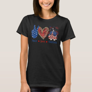Camiseta Peace Love Border Collie Dog Patriotic America Fla