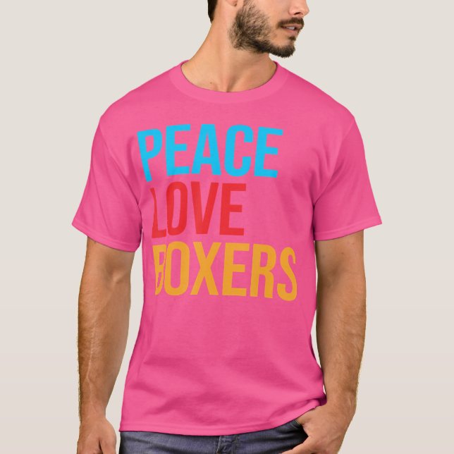 Camiseta Peace Love Boxer (Anverso)