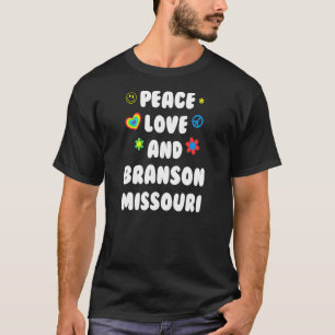 Camiseta Peace Love Branson Missouri Patriotic Mo Patriotis