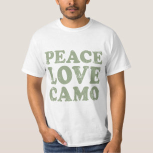 Camiseta Peace Love Camo