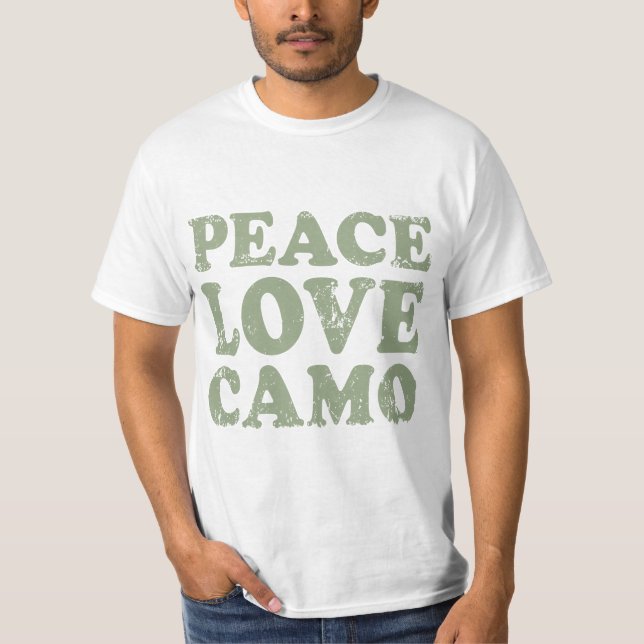 Camiseta Peace Love Camo (Anverso)