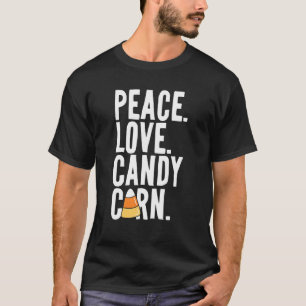 Camiseta Peace Love Candy Corn Niños divertidos Adultos Hal