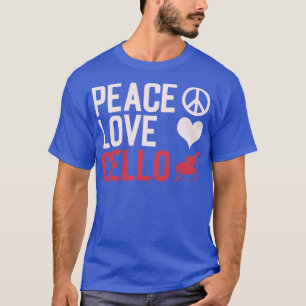 Camiseta Peace Love Cello Cellist