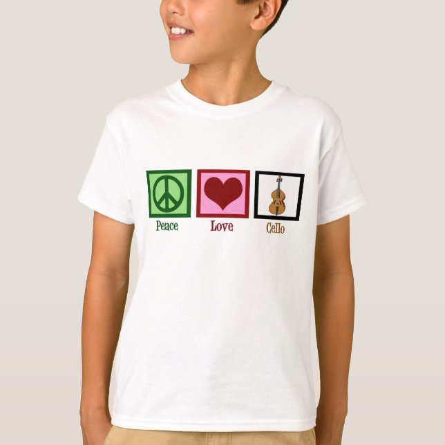 Camiseta Peace Love Cello Kids (Anverso)