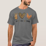 Camiseta Peace Love Chickens Leopard Farm Animal Lovers Far<br><div class="desc">Peace Love Chickens Leopard Farm Animal Lovers Farmer Men  .</div>