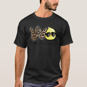 Camiseta Peace Love Chicks Camo Heart Happy Easter Chick Bo