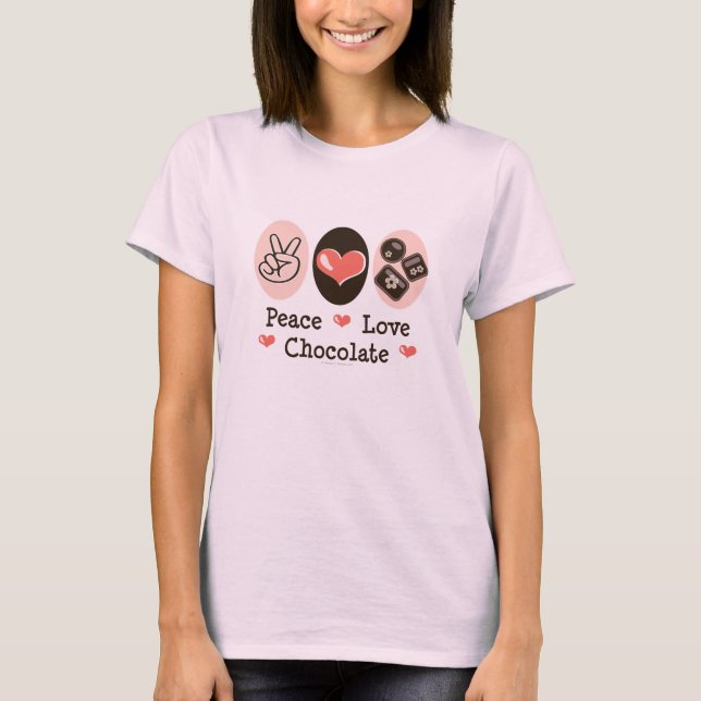 Camiseta Peace Love Chocolate Organic Tee (Anverso)
