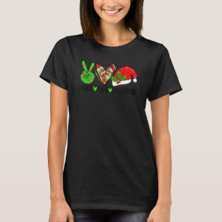 Camiseta Peace Love Christmas Matching Family Christmas