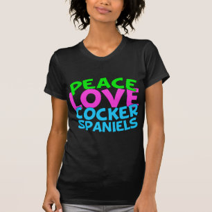 Camiseta Peace Love Cocker Spaniels
