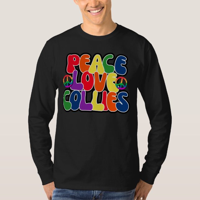Camiseta Peace Love Collie (Anverso)