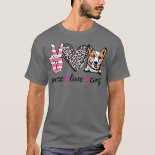 Camiseta Peace Love Corgi Funny Corgi Lover Dog Mom 