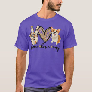 Camiseta Peace Love Corgi Funny Dog Mom Corgi Lover Mother'