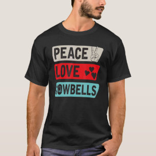 Camiseta Peace Love Cowbels Country Music Cowbels Music I