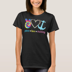 Camiseta Peace Love Cruising Ship Hippie Floating Ocean Bea