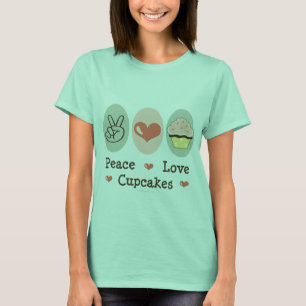 Camiseta Peace Love Cupcakes Ringer T shirt