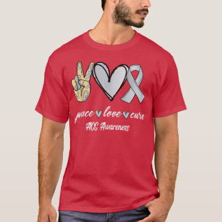 Camiseta Peace Love Cure Agenesis of the Corpus Callosum Aw