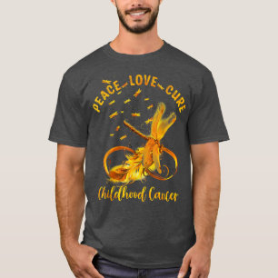 Camiseta Peace Love Cure Children Cancer Shirt Infinity Dr.