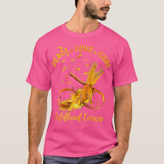 Camiseta Peace Love Cure Children Cancer Shirt Infinity Dr.