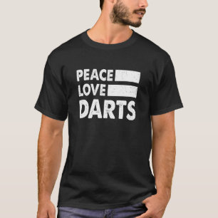 Camiseta Peace Love Darts Dart Player Darting Triple 20 Bul