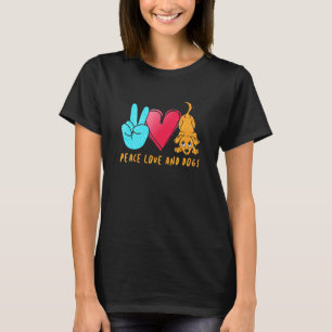 Camiseta Peace Love Dogs Peace Sign Dog Lover Cute Puppy Do