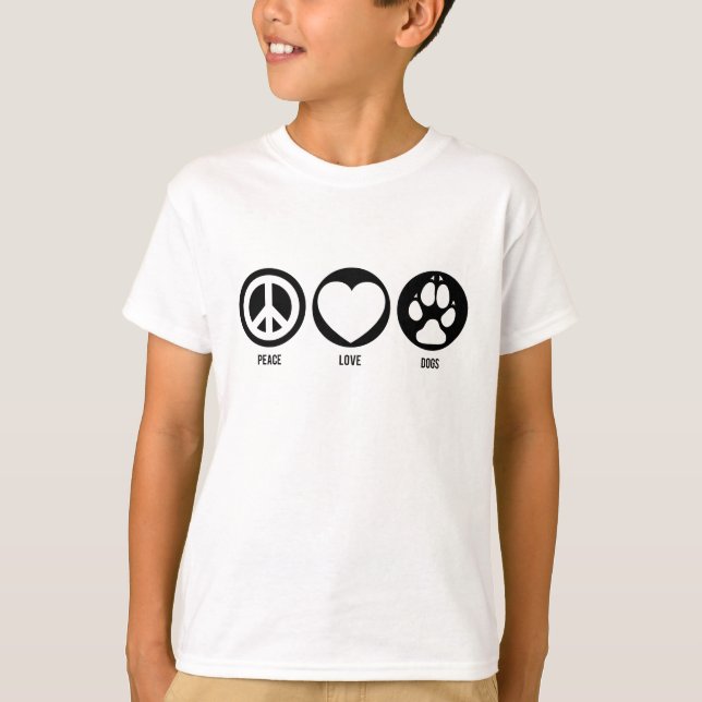 Camiseta Peace Love Dogs T-Shirt (Anverso)