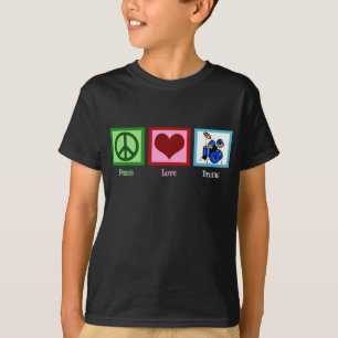 Camiseta Peace Love Drums Kids
