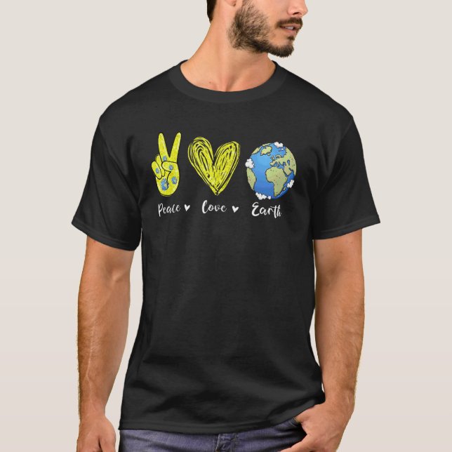 Camiseta Peace Love Earth Day (Anverso)