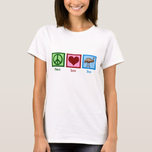 Camiseta Peace Love Emu