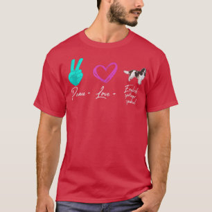 Camiseta Peace Love English Springer Spaniel Funny Dog Own