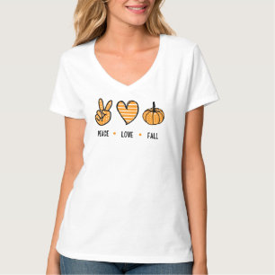 Camiseta Peace Love Fall