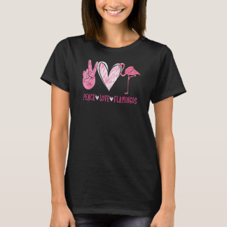 Camiseta Peace Love Flamingo Flamingo Lover