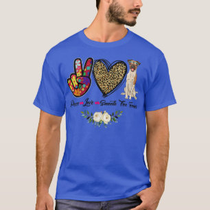 Camiseta Peace Love Floral Smooth Fox Terrier Mamá Perro Ma