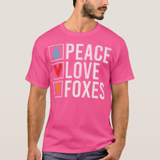 Camiseta Peace Love Foxes