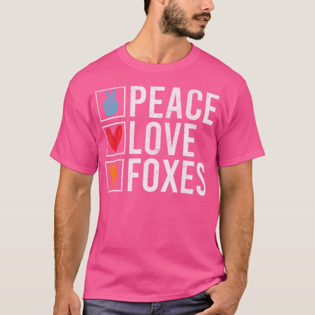 Camiseta Peace Love Foxes (Anverso)
