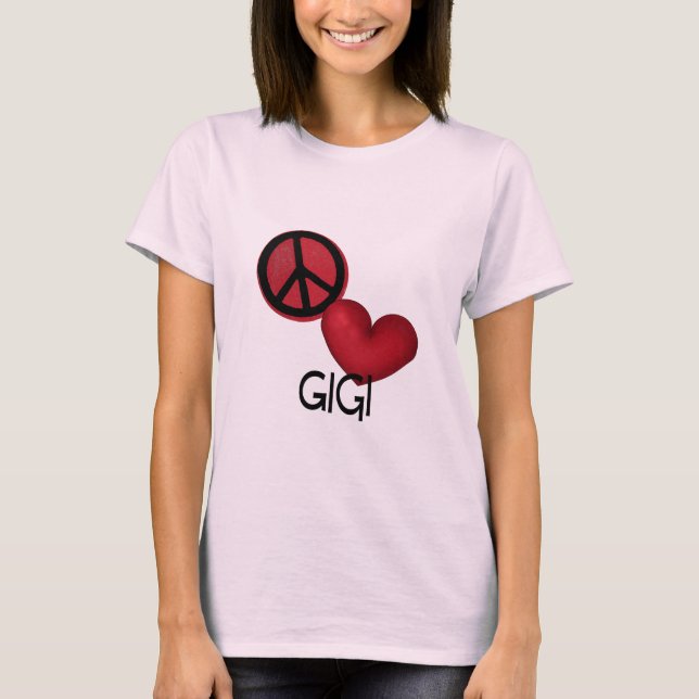 Camiseta Peace Love Gigi (Anverso)