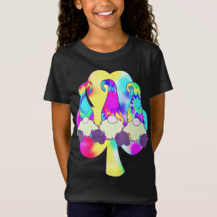 Camiseta Peace Love Gnome Rainbow Clover Hippie Gnome Decor
