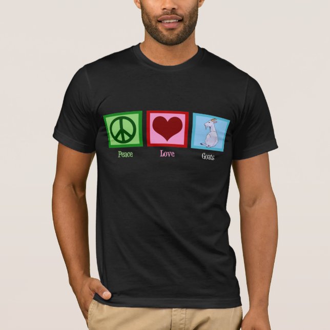 Camiseta Peace Love Goats (Anverso)