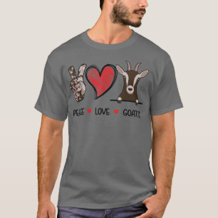 Camiseta Peace Love Goats Farm Goat Lover Gifts For Men Wom