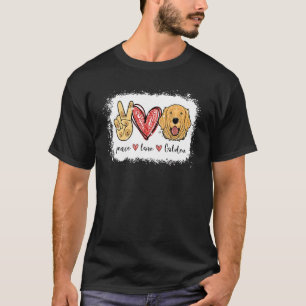 Camiseta Peace Love Golden Retriever Dad Dog