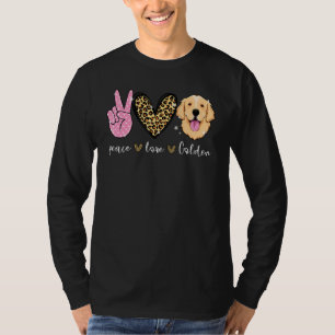 Camiseta Peace Love Golden Retriever Dad Dog