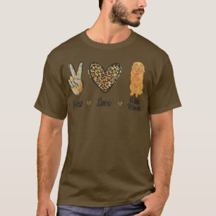 Camiseta Peace Love Golden Retriever Leopard Lover Dog Pupp